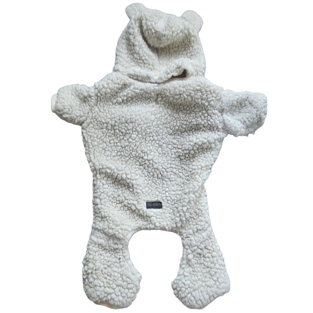 Ugg Vegan Sherpa Hooded Dog Pet Winter Onesie ♥️ Size Medium